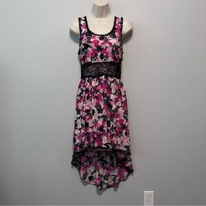 Teen Vogue + Mstylelab Floral/Lace Hi Lo Dress Size S